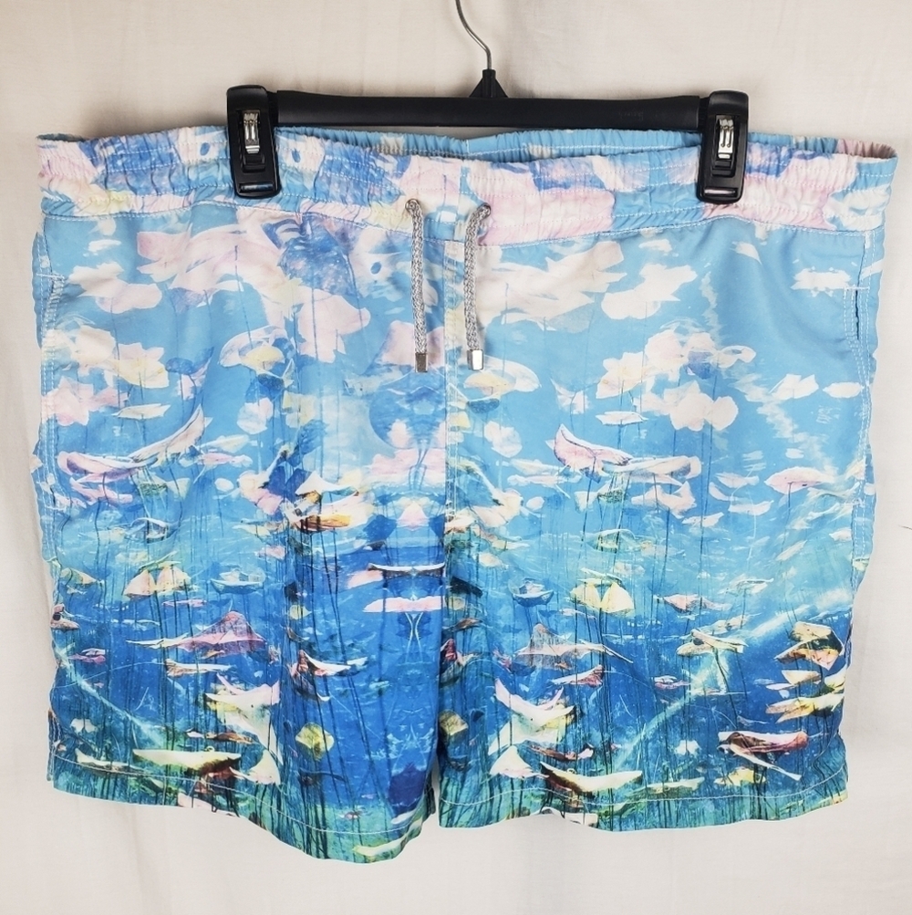Velero Blue Multicolored Men's Swimtrunks Sz XL